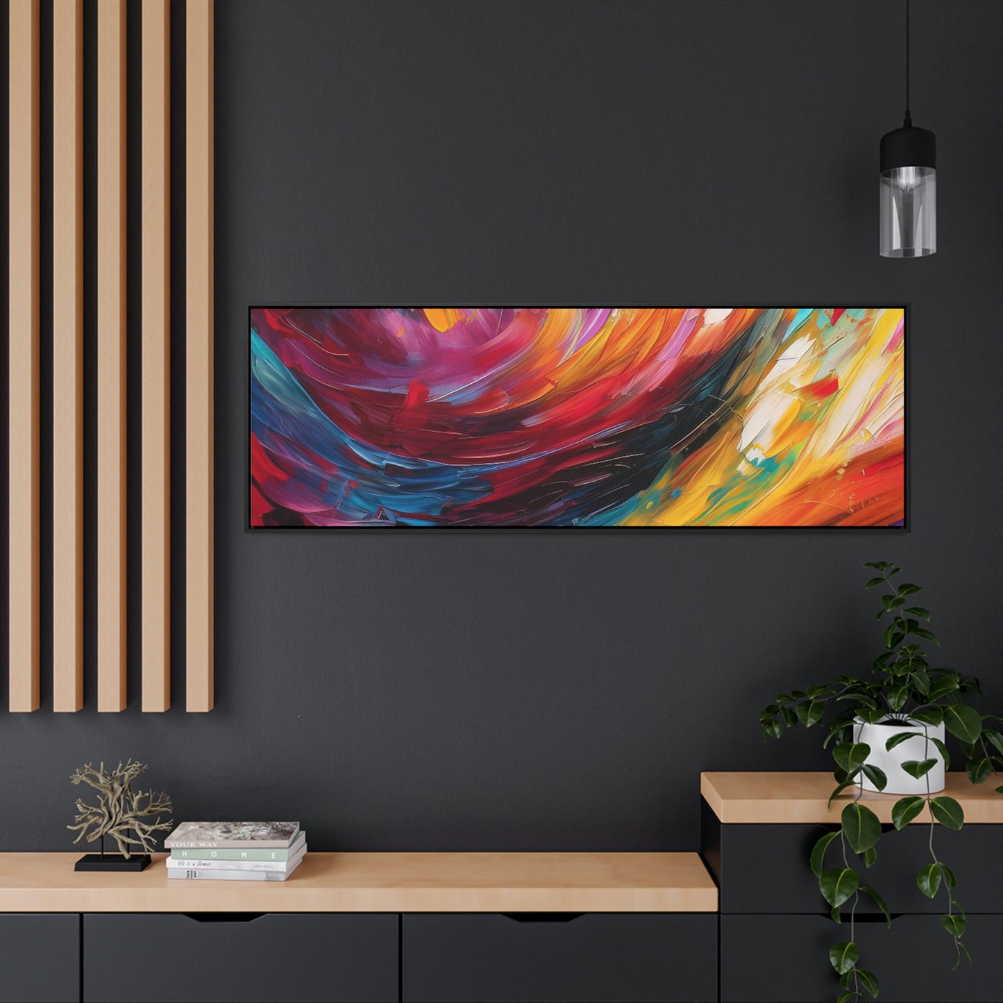 Aurora Galaxy Framed Canvas Print