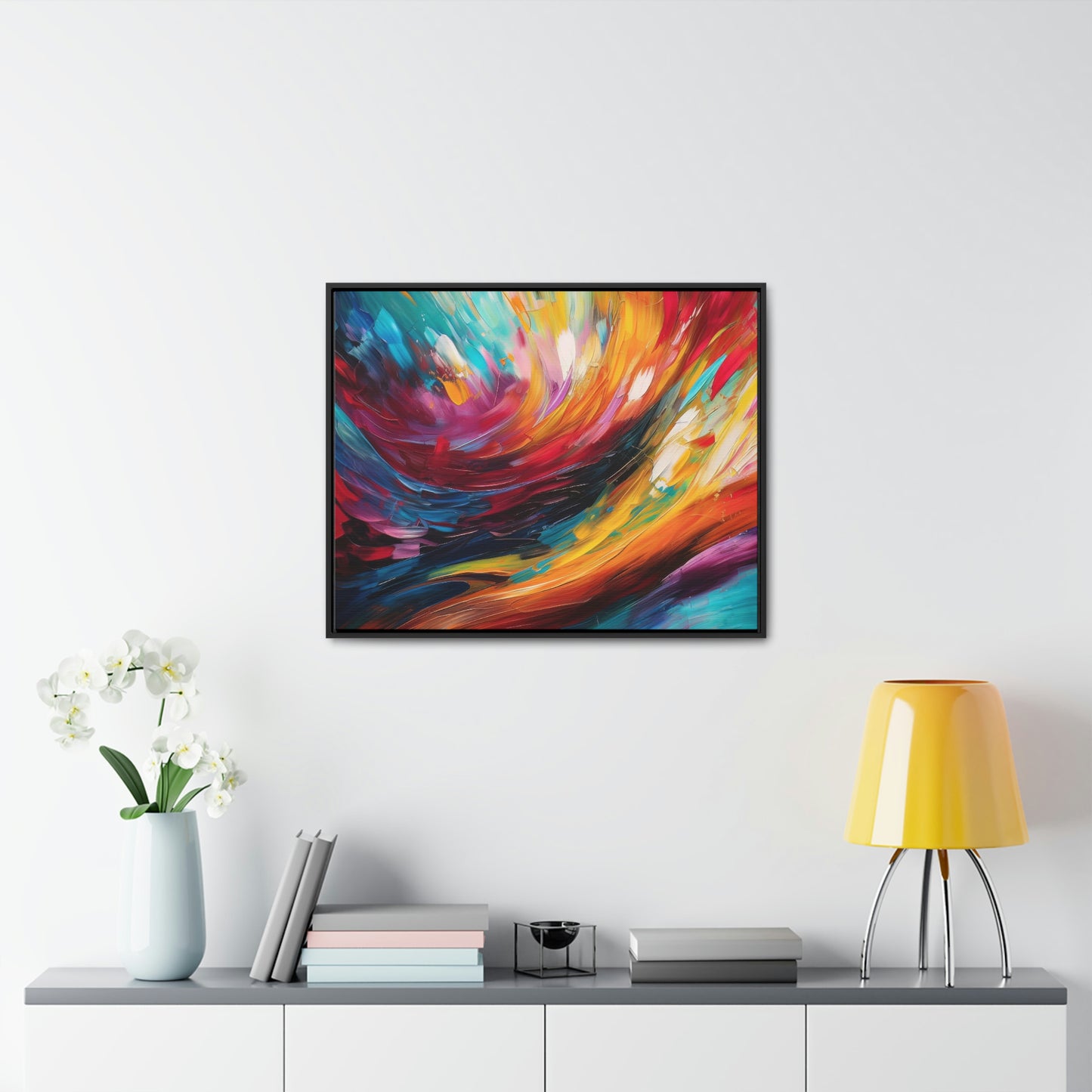 Aurora Galaxy Framed Canvas Print