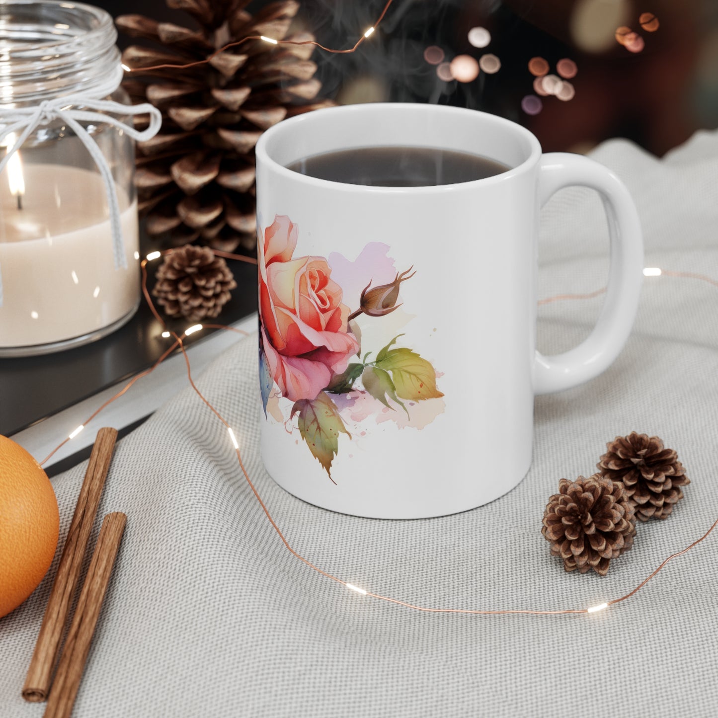 Rose Blossom Ceramic Mug