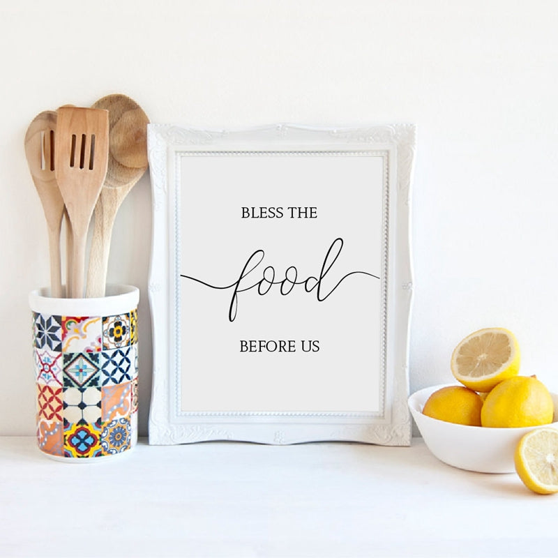 Food and Family Modern Wall Art Canvas