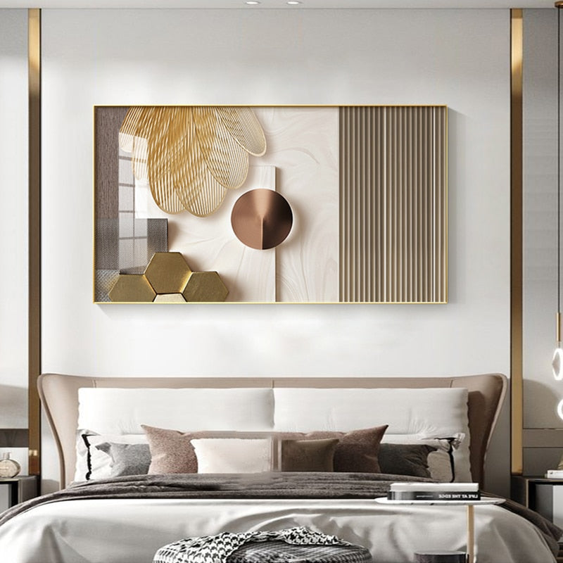 Lux Minimalist Abstract Gold Canvas Print