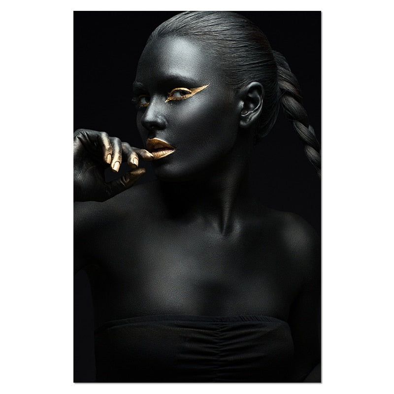 Golden Expression Art Canvas Print