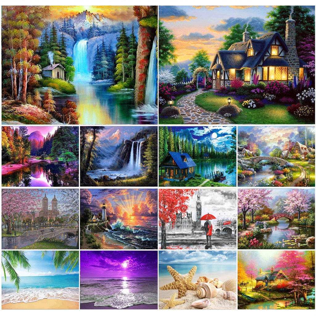 Landscape DIY Mosaic Painting Decor