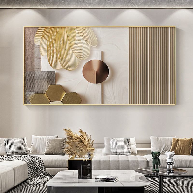 Lux Minimalist Abstract Gold Canvas Print