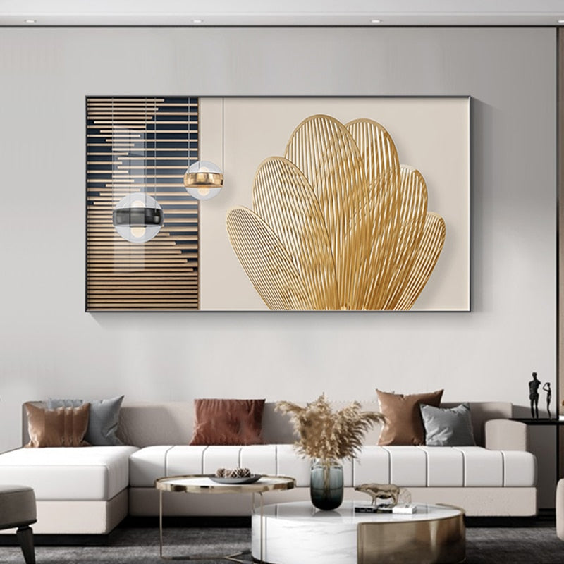 Lux Minimalist Abstract Gold Canvas Print