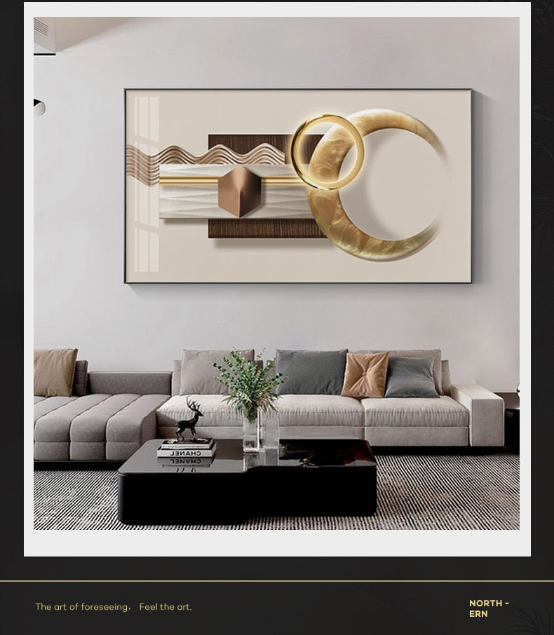 Lux Minimalist Abstract Gold Canvas Print