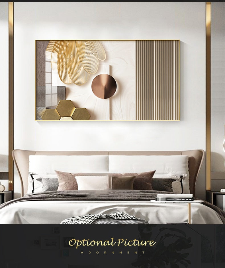 Lux Minimalist Abstract Gold Canvas Print