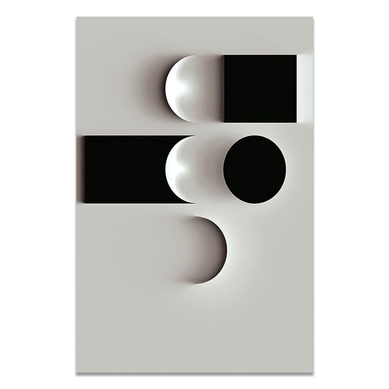 Geometric Tonal Abstract Canvas Art
