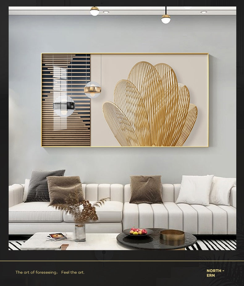 Lux Minimalist Abstract Gold Canvas Print