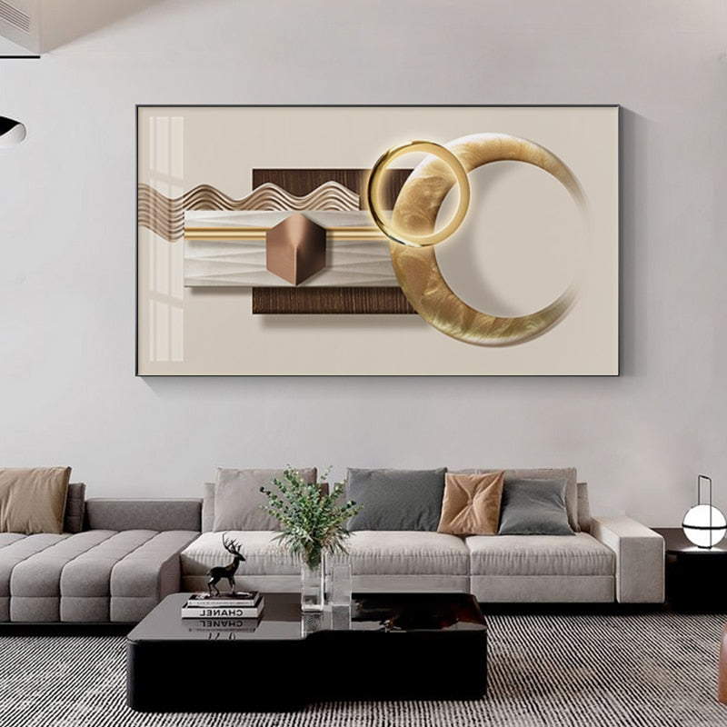 Lux Minimalist Abstract Gold Canvas Print