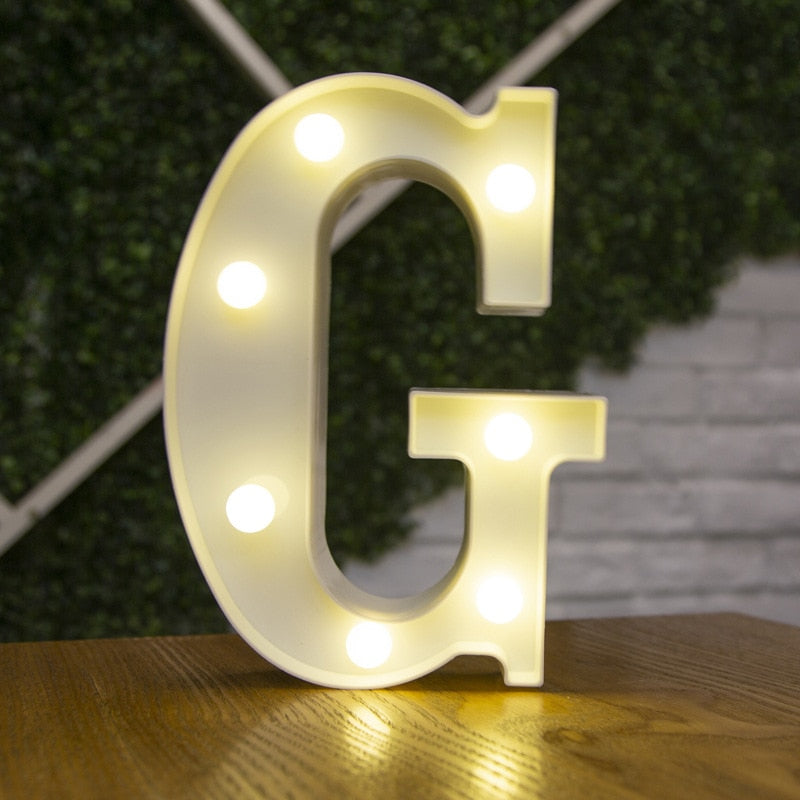 LED Alphabet Letters Decor