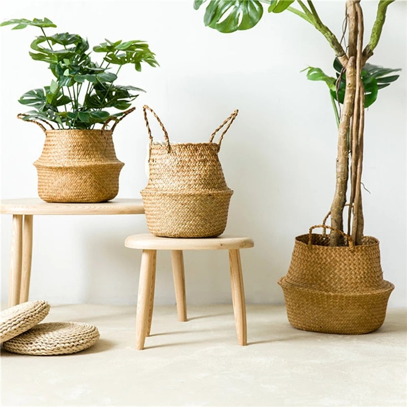 Ife Straw Foldable Baskets