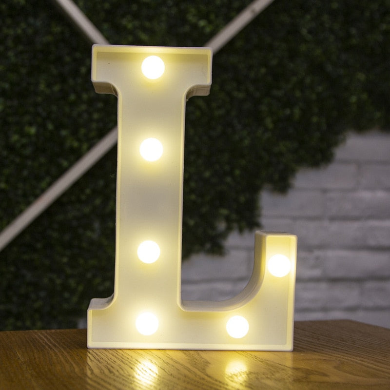 LED Alphabet Letters Decor