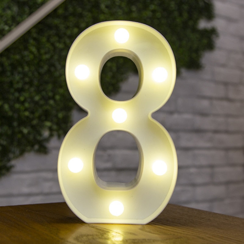 LED Alphabet Letters Decor