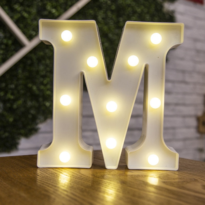 LED Alphabet Letters Decor