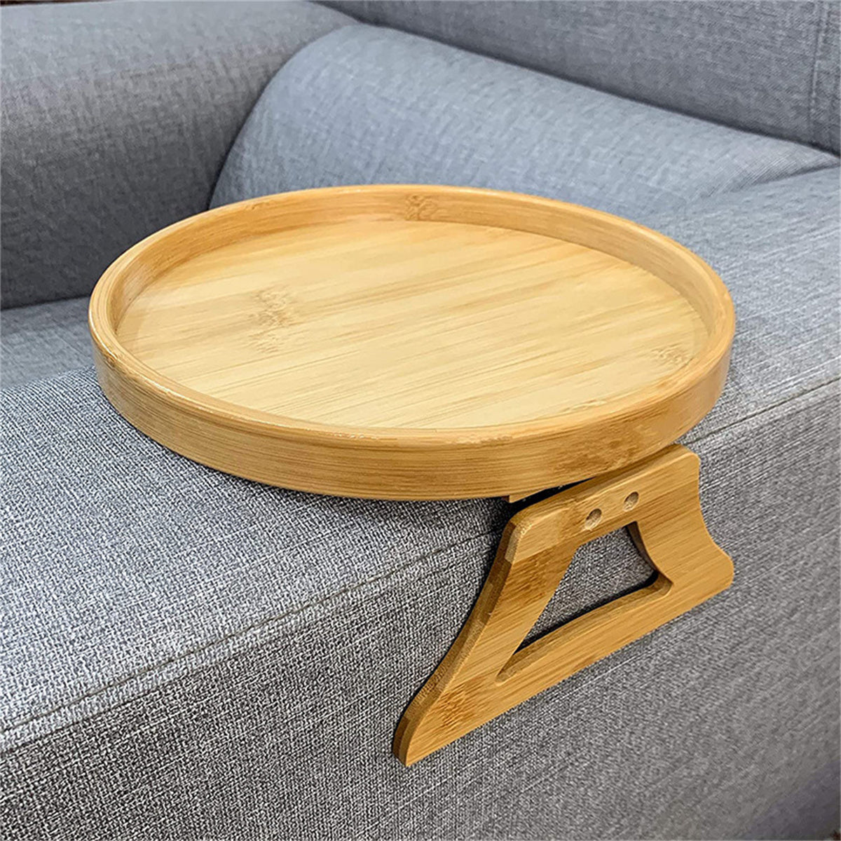Circle Bamboo Sofa Arm Tray