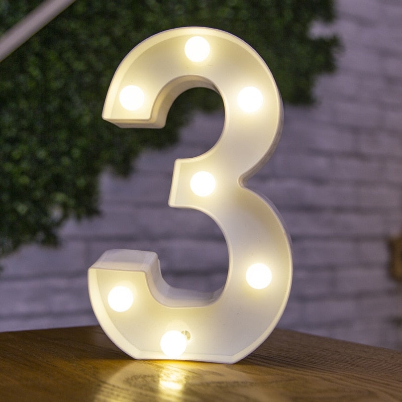 LED Alphabet Letters Decor