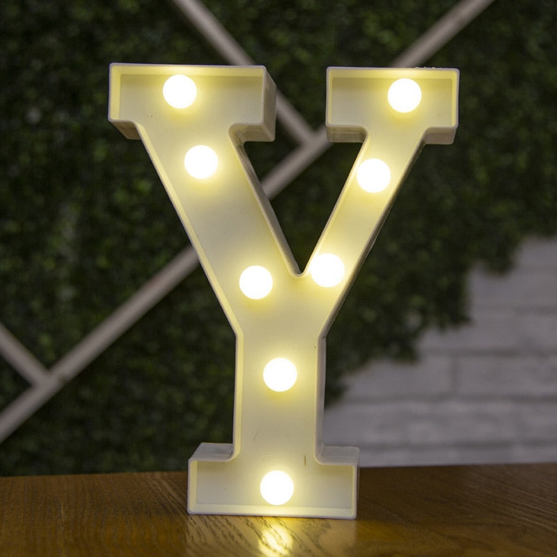 LED Alphabet Letters Decor