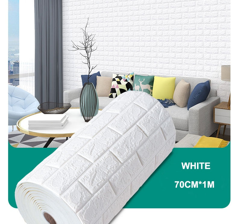 3D Brick Waterproof Wallpaper