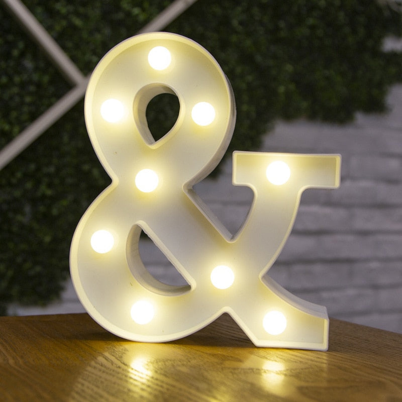 LED Alphabet Letters Decor