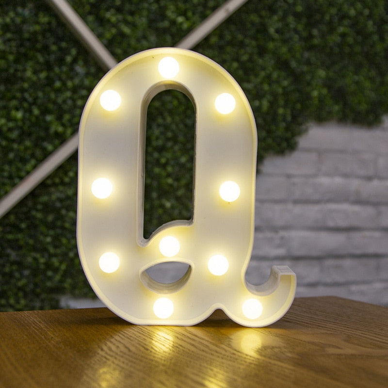 LED Alphabet Letters Decor