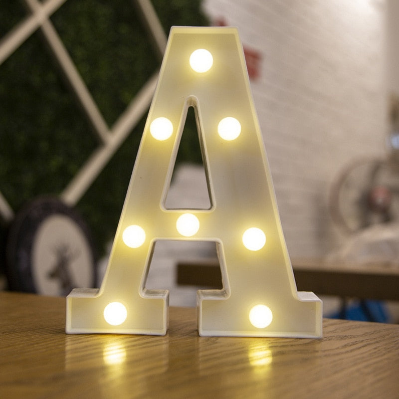 LED Alphabet Letters Decor