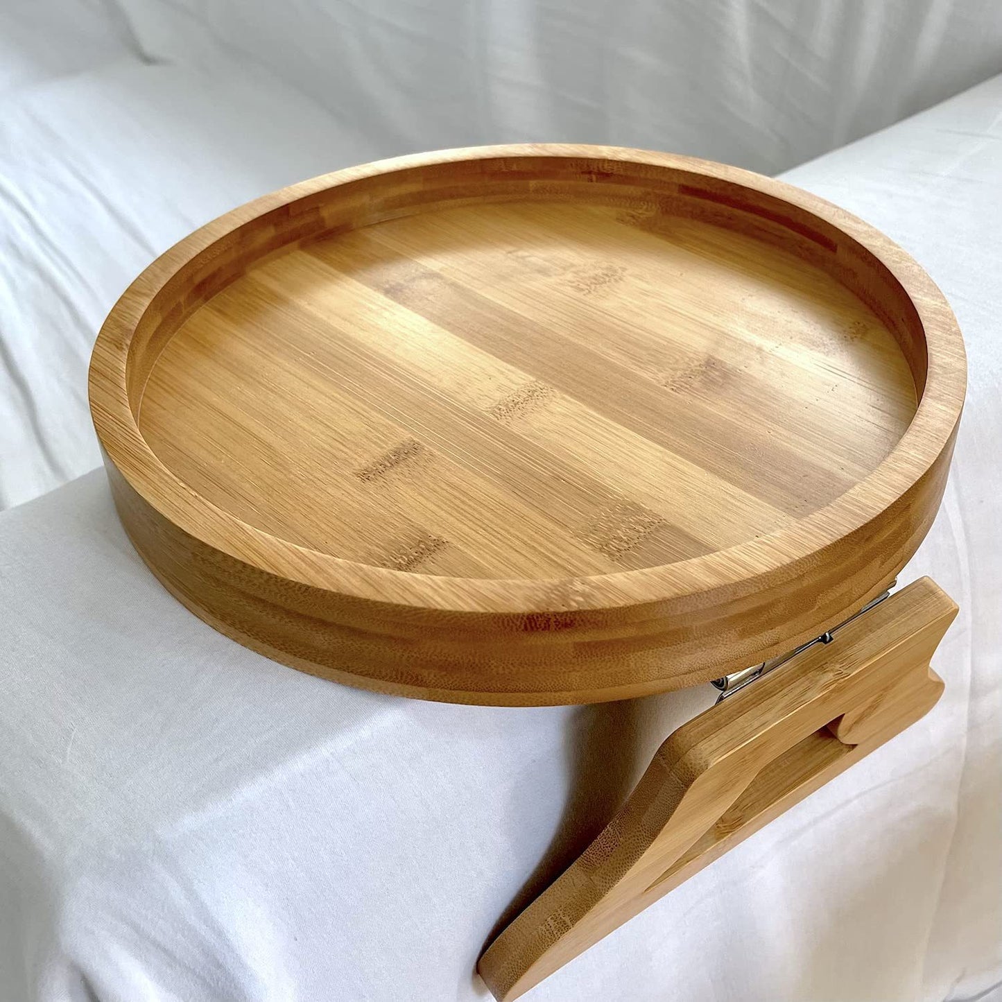 Circle Bamboo Sofa Arm Tray