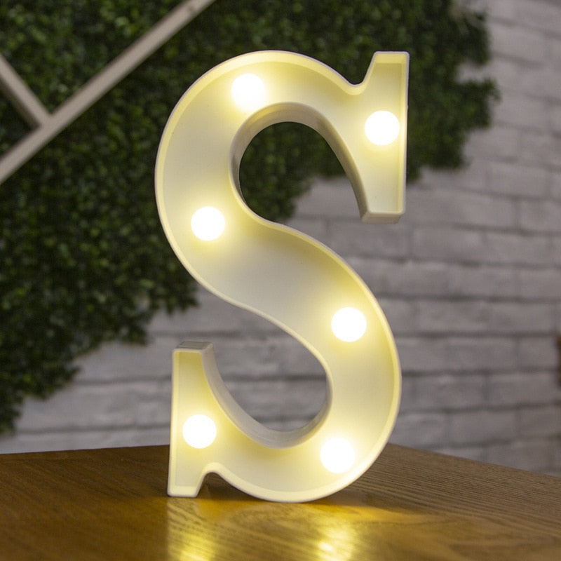 LED Alphabet Letters Decor