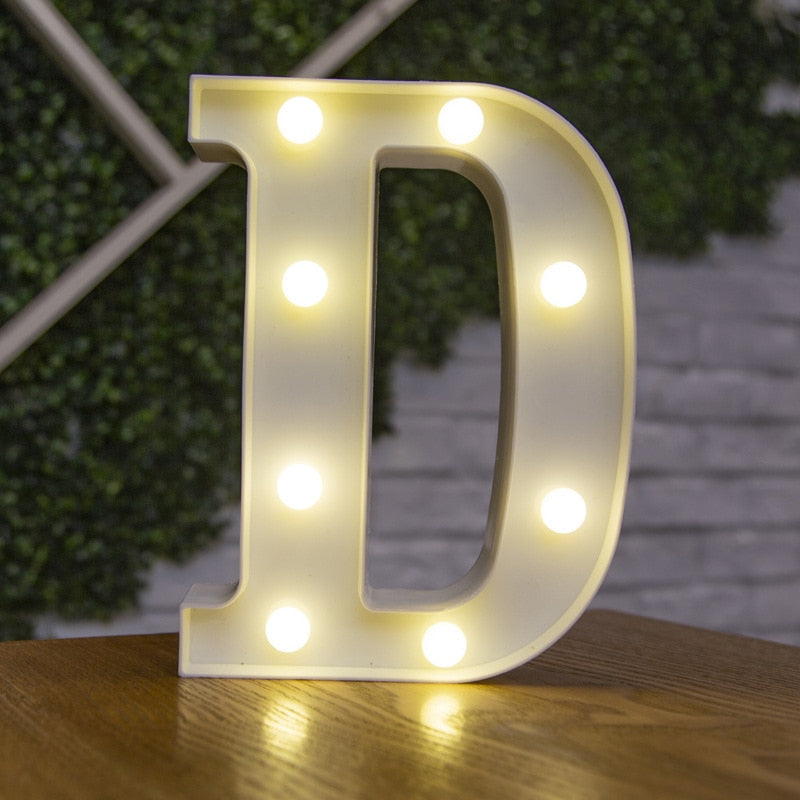 LED Alphabet Letters Decor