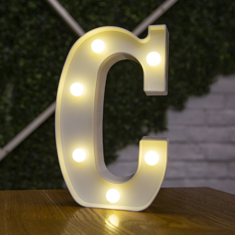 LED Alphabet Letters Decor