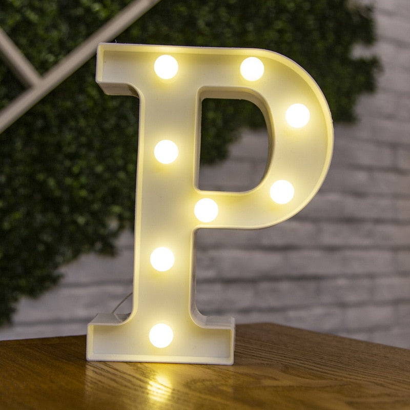 LED Alphabet Letters Decor