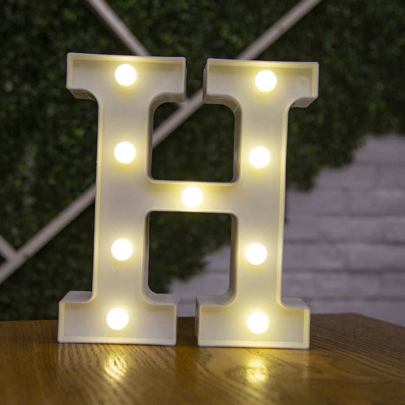 LED Alphabet Letters Decor