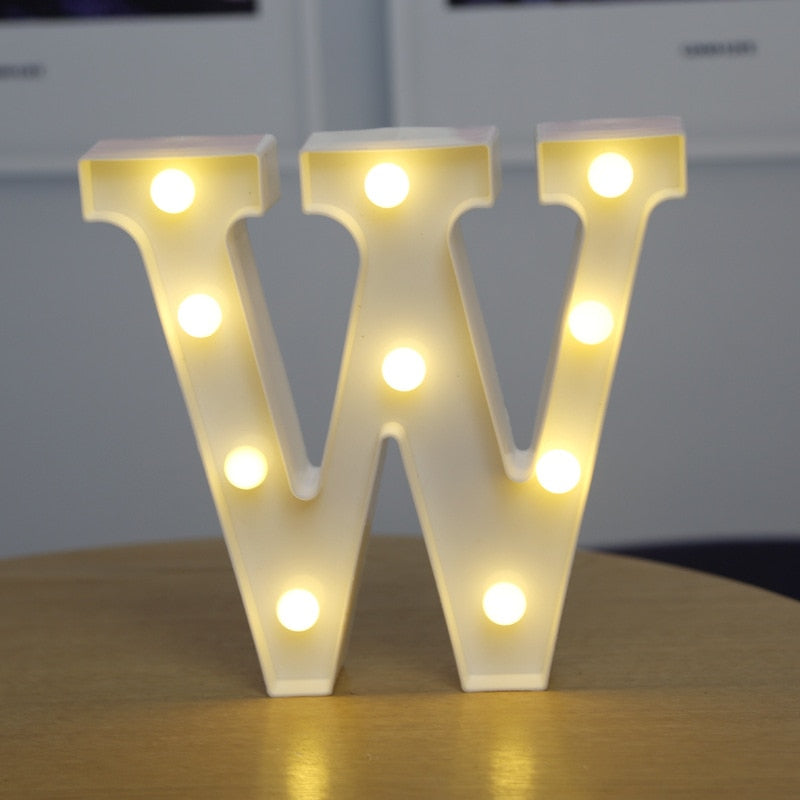 LED Alphabet Letters Decor