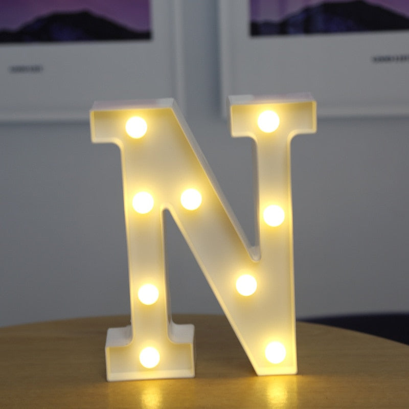 LED Alphabet Letters Decor