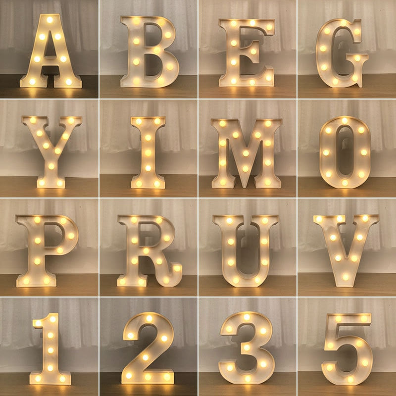 LED Alphabet Letters Decor