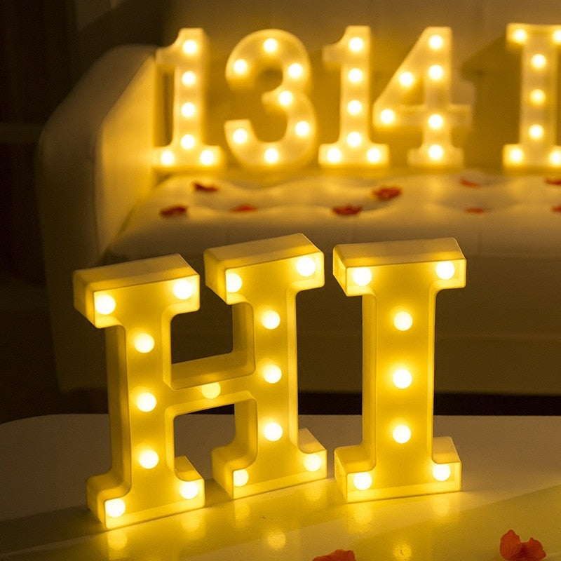 LED Alphabet Letters Decor