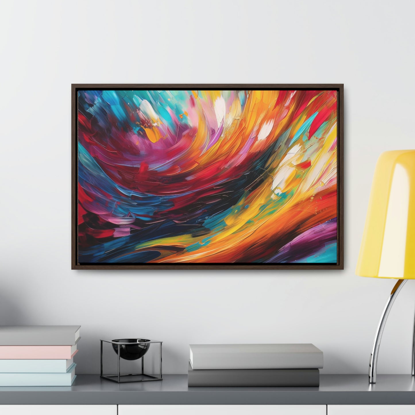 Aurora Galaxy Framed Canvas Print