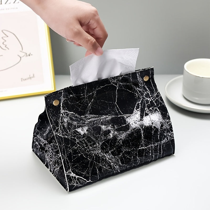 Abstract Faux Marble Tissue Box