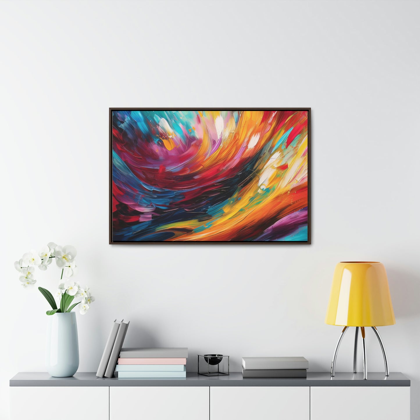 Aurora Galaxy Framed Canvas Print