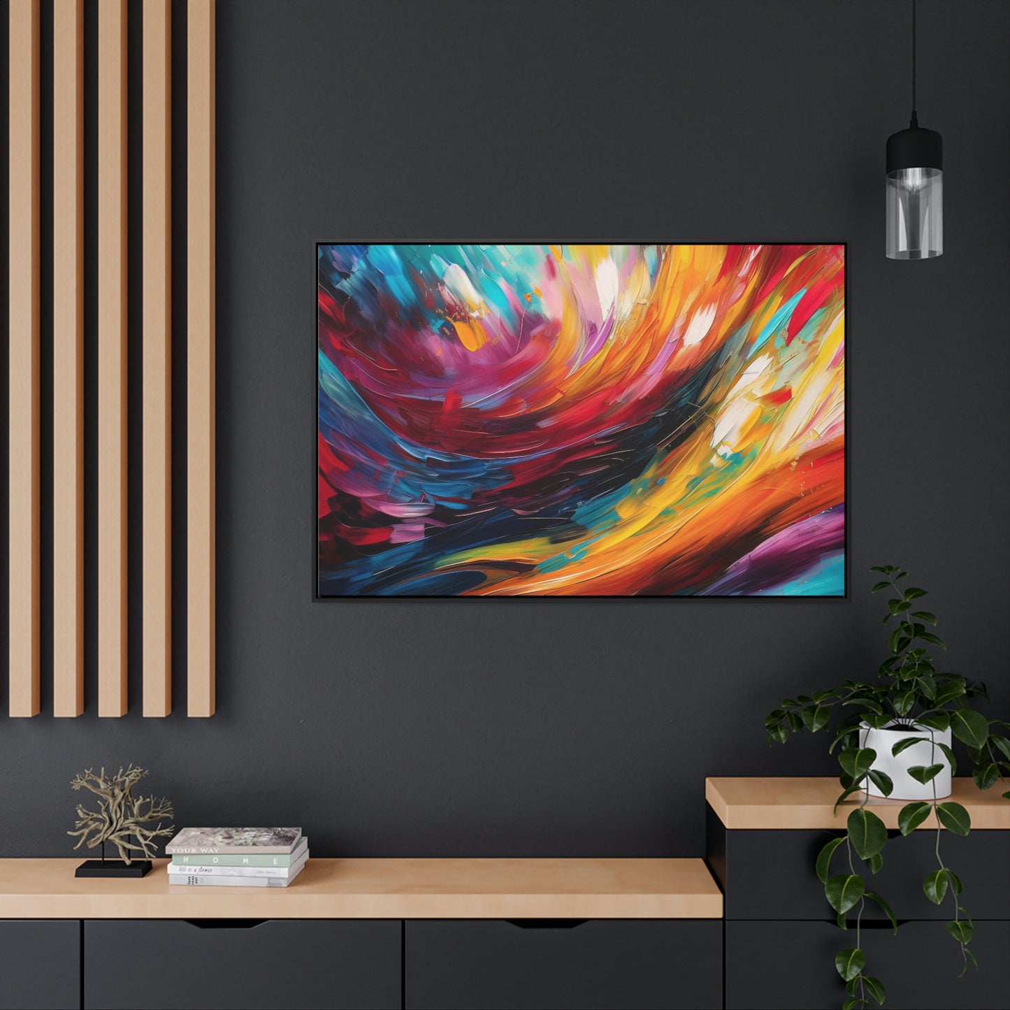 Aurora Galaxy Framed Canvas Print