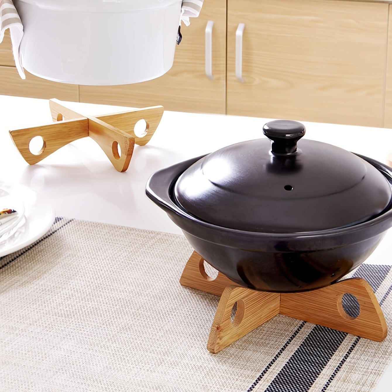 Heat Resistant Wooden Pot Mat Decor
