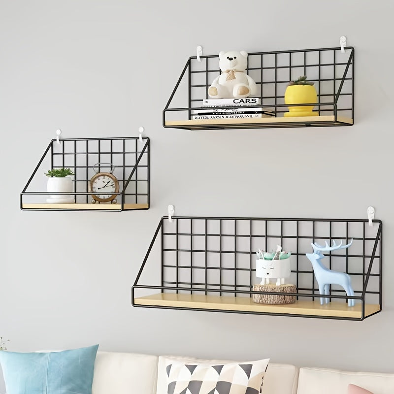 Modern Wood Base Wall Mounted Shelf