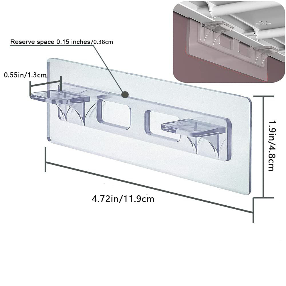 Transparent 10-piece Punch Free Adhesive Shelf Bracket