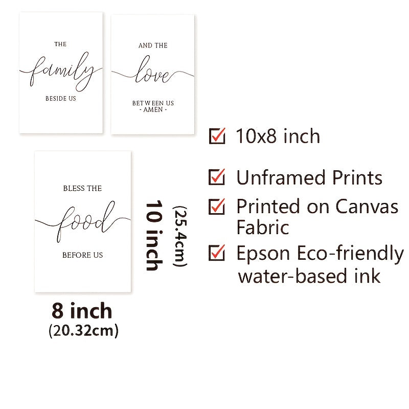 Food and Family Modern Wall Art Canvas