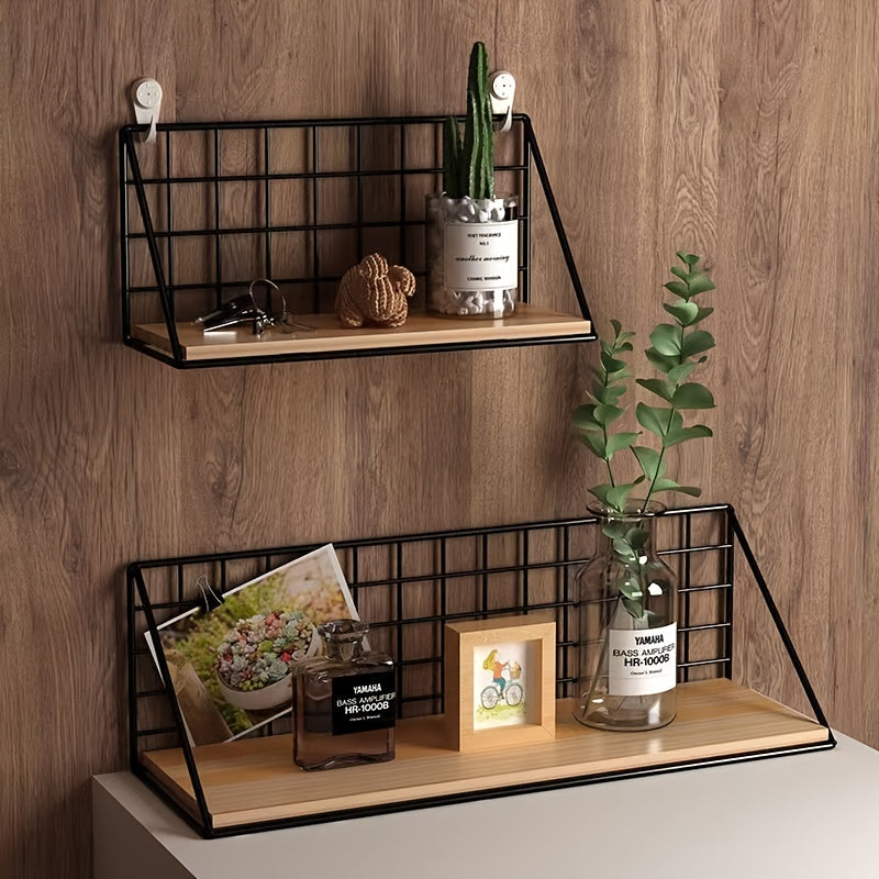 Modern Wood Base Wall Mounted Shelf