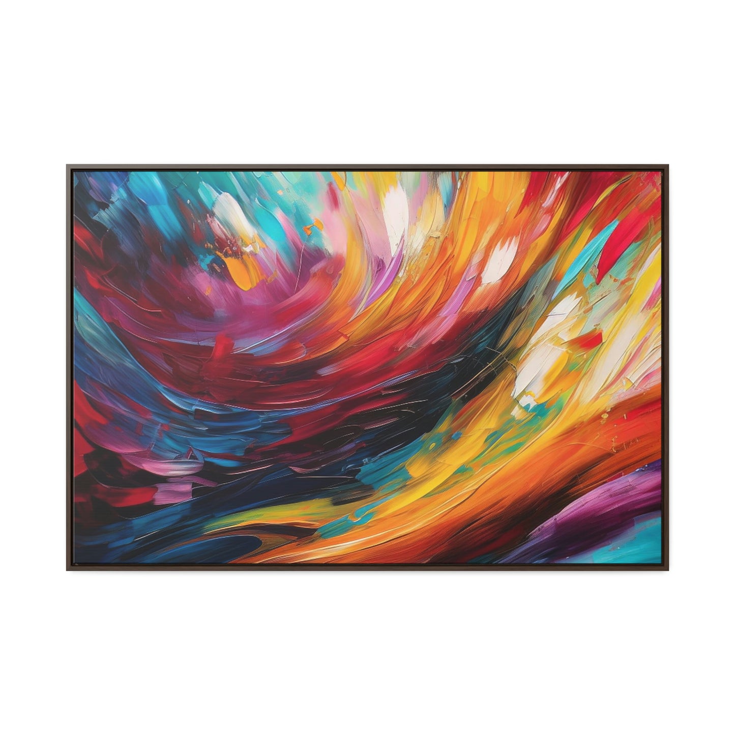 Aurora Galaxy Framed Canvas Print