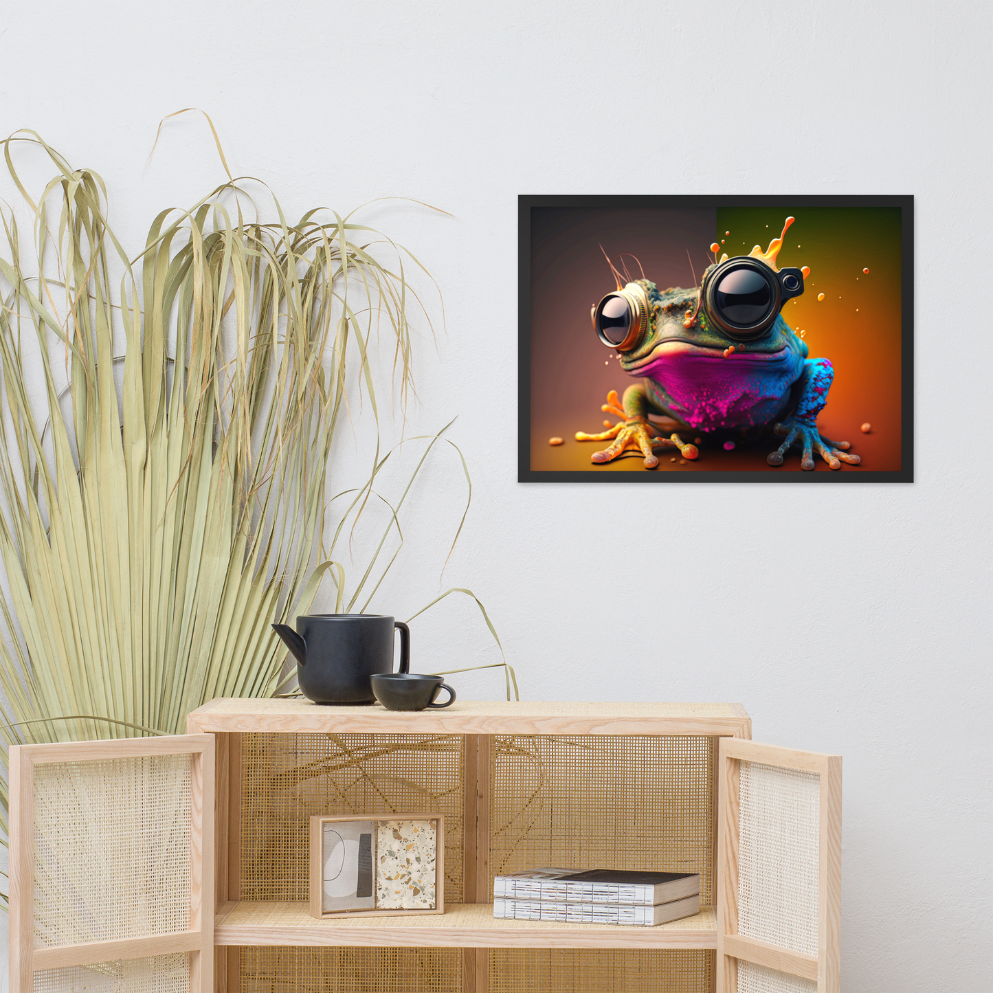 Cool Street Frog Framed Poster
