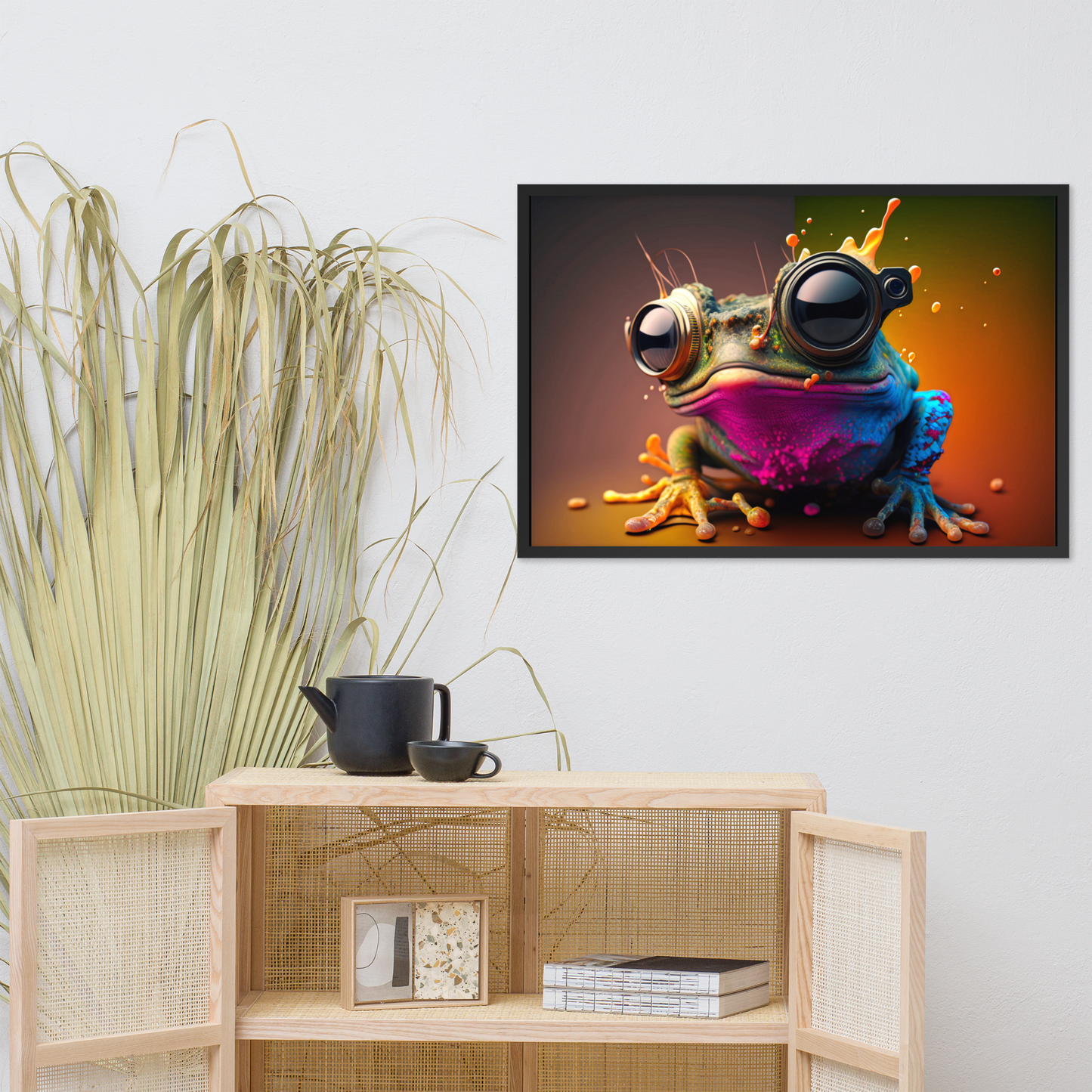 Cool Street Frog Framed Poster
