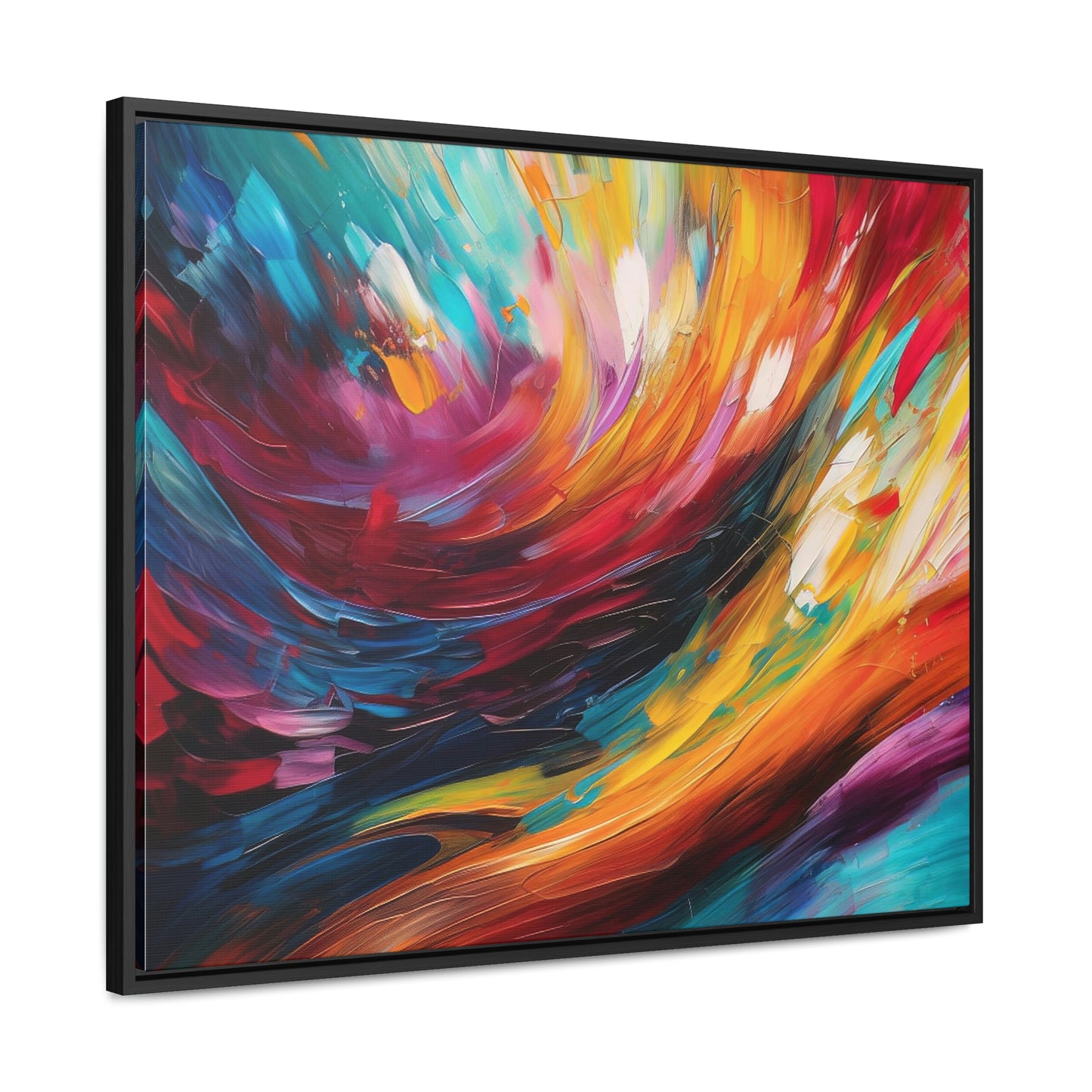 Aurora Galaxy Framed Canvas Print