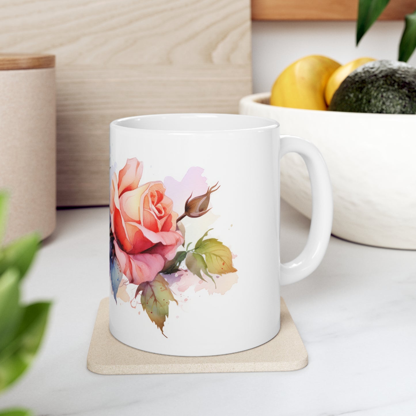 Rose Blossom Ceramic Mug